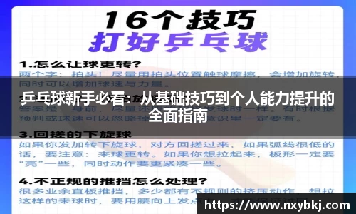 乒乓球新手必看：从基础技巧到个人能力提升的全面指南